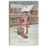 n°20116 - E. Hübsch - Amor friert - Cupidon sous la neige