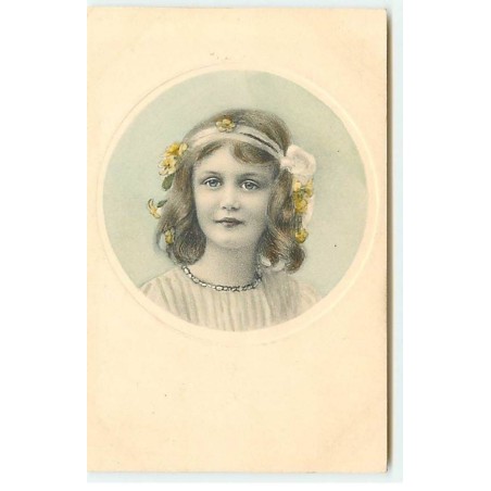 n°20118 - MM Vienne n°371 - Portrait d'une jeune fille avec un ruban et des fleurs dans les cheveux