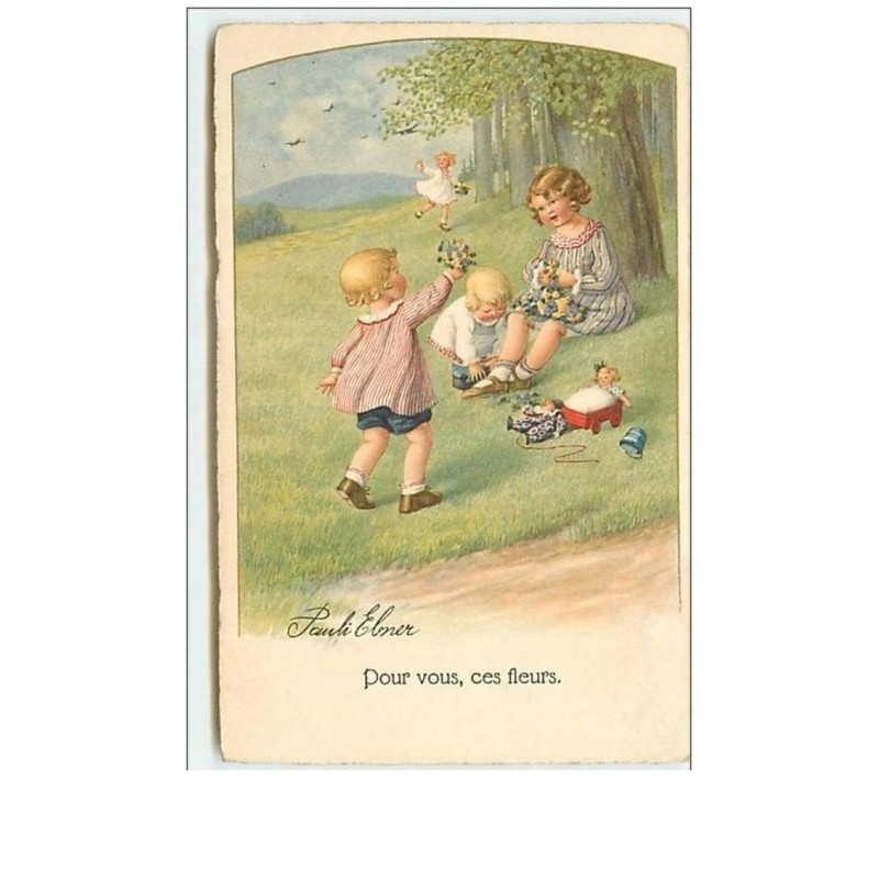 n°11017 - Carte Illustrateur - Pauli Ebner - Pour vous, ces fleurs