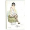 n°20207 - F. Fabiano - Le Pouf - Sièges féminins - Série n°27-131 - Jeune femme en nuisette