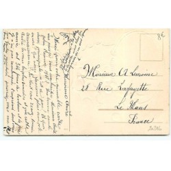 n°20216 - Carte Gaufrée - Clapsaddle - Bonne et Heureuse Année - Ange dans un médaillon, feuille de houx