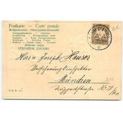 n°20217 - Carte Gaufrée - Herzlichen Glückwünsch zum neuen Jahre - Jeune femme assise sur un trèfle