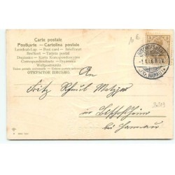 n°20219 - Carte Gaufrée - Prosit Neujahr - Couple trinquant