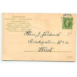 n°20220 - Carte Gaufrée - Godt nytt ar ! - Bonhomme de neige