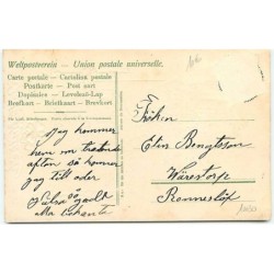 n°10030 - Carte Fantaisie - Ange avec corne d'abondance - pièces d'or