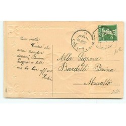 n°20226 - Carte Gaufrée - Buona Pasqua - Fillette près d'une brouette remplie d'oeufs
