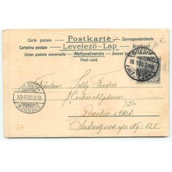 n°20250 - Carte Gaufrée - Lebe Wie Du Wen Du Stirbst - Deux jeunes asiatiques en kimono - Eventail
