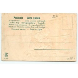 n°20262 - Carte Gaufrée - Veselé Vanoce - Anges regardant une famille par la fenêtre