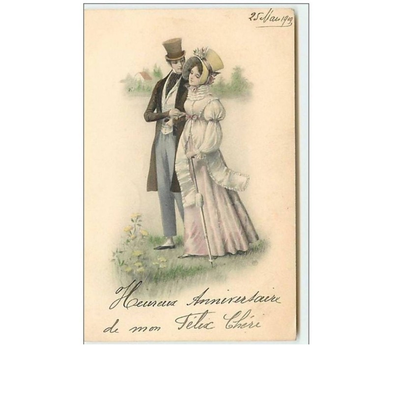 n°11029 - Carte Illustrateur - MM Vienne n°391 - Heureuse Année - Couple (couleur)
