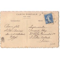 n°20301 - Carte Brodée - Ste Catherine - Libellule au-dessus d'un nénuphar