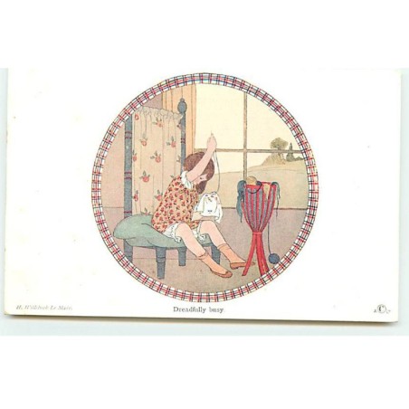 n°20310 - H. Willebeek le Mair - The Children's Corner - Dreadfully busy - Fillette brodant
