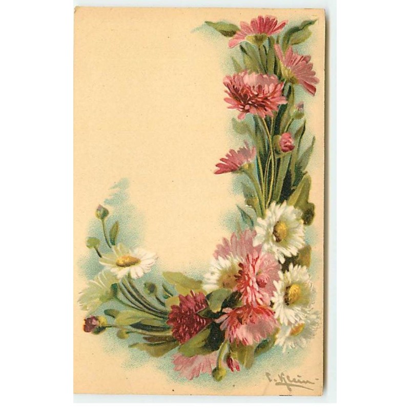 n°20317 - C. Klein - Alphabet Lettre J - Marguerites