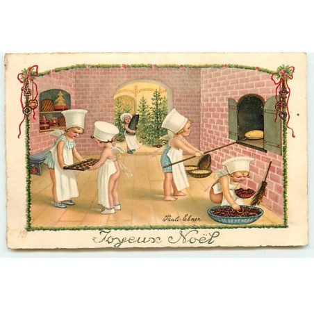 n°20356 - P. Ebner - Joyeux Noël - Anges faisant des gâteaux
