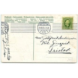n°10035 - Carte Fantaisie Gaufrée - God Jul - Père Noël et Village