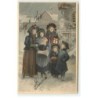 n°20391 - MM Vienne n°799 - P. Tarras - Jeunes femmes et enfants chantant dans une rue enneigée