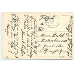 n°20432 - Carte Gaufrée - Gesegnete Weihnachten - Un ange et une ange gardien tenant un sapin