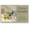 n°20437 - Carte Gaufrée - Style Caspari - Fröhliche Weihnachten - Garçon avec des skis tombant