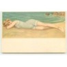 n°20505 - Illustrateur - MM Vienne n°205 - Femme allongée sur la sable d'une plage - Baigneuse