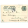 n°20538 - Carte Gaufrée - Prosit Neujahr - Enfant règlant une pendule sous le regard d'un vieil homme