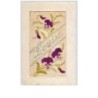 n°2054 - Carte Brodée - Prénom Louise - Pensées