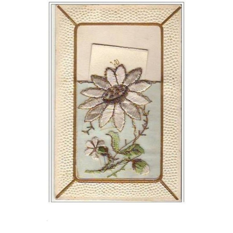 n°2057 - Carte Brodée - Edelweiss
