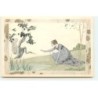 n°20606 - MM Vienne - Art Nouveau - Femme s'approchant d'un oiseau échassier (héron ???)