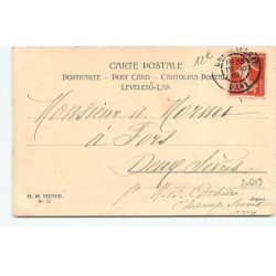 n°20609 - MM Vienne n°75 - Art Nouveau - Jeune Femme portant une écharpe de fleurs