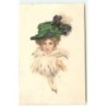 n°20612 - MM Vienne n°479 - Jeune femme portant un chapeau avec un ruban vert, et un manchon