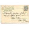 n°20633 - Carte Gaufrée - Je Porte Bonheur - Nain mettant une guirlande de myosotis autour d'un cadre