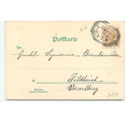 n°20645 - Prosit Neujahr 1900 - Défilé de fillettes portant des lampions