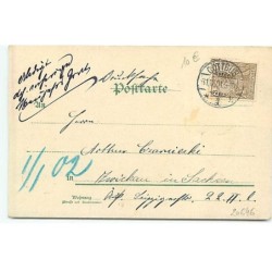 n°20646 - Fröhliches Neues Jahr 1902 - Cupidon s'appuyant sur un sac de pièces d'or