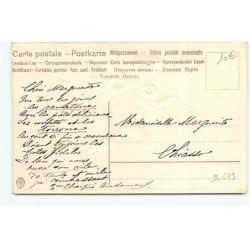 n°20679 - Carte Gaufrée - Bonne Année - Garçon portant une planche avec 1909