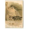 n°20697 - Serie 100 n°21490 - Chats épiant une souris cachée derrière une Pelle
