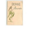 n°11093 - Carte Fantaisie - Bonne Année - Rigolet - Femme - Art Nouveau