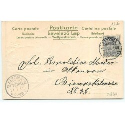 n°20744 - Carte Gaufrée - Clapsaddle - Visage de Fillette au milieu de pensées
