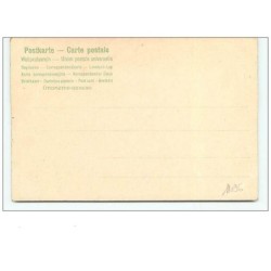 n°11096 - Carte Fantaisie - Portrait de Femme + Fleurs Bleues