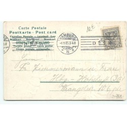 n°20781 - Carte Gaufrée - Die besten Wunsche zum neuen Jahre - Famille de Bonhomme de neige avec un Landau
