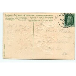 n°20786 - Carte Gaufrée - Frohliche Weihnachten - Deux Anges sous une Etoile