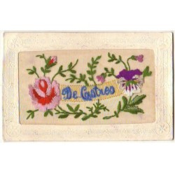 n°20804 - Carte Brodée - De...