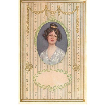 n°20806 - MM Vienne n°318 - MSM - Jeune femme brune dans un médaillon