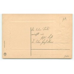 n°10040 - Carte Fantaisie Gaufrée - Fröhliche Weihnachten - Ange et biche