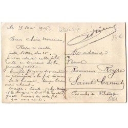 n°20851 - Carte Brodée, tissée soie - Souvenir du Front - Iris
