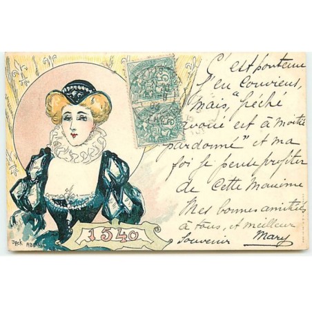 n°20864 - Jack Abeillé - Portrait d'une femme - 1540