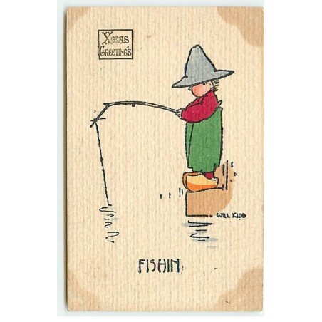 n°20867 - Xmas Greetings - Will Kids - Fishin - Garçon pêchant
