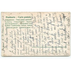 n°20884 - Carte Gaufrée - Bonne Année - Femme chantant dans la rue, accompagnée d'un homme jouant du tambour