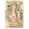 n°20899 - 1er Avril - Clapsaddle - Affectueux Salut d'Avril - Jeune femme avec une fillette