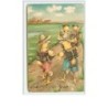 n°2091 - Carte Gaufrée - Poussins écoliers