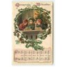 n°20920 - Carte Gaufrée -Gesegnete Weihnachten - Enfants chantant, et partition