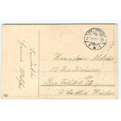n°20920 - Carte Gaufrée -Gesegnete Weihnachten - Enfants chantant, et partition
