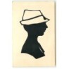 n°20945 - Silhouette - Homme de profil portant un petit chapeau